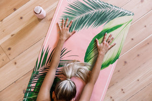 Eco friendly Yoga Mat: Botanical Pink 3,5 mm thick