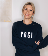 Load image into Gallery viewer, Yogi embroidered sweatshirt Navy Blue // White