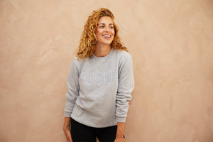 Yogini embroidered sweatshirt Grey // Grey