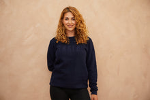 Load image into Gallery viewer, Yogini embroidered sweatshirt Navy Blue // Navy Blue