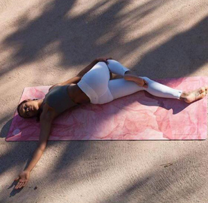 Eco Friendly Yoga Mat: Stone Marble Pink 3,5 mm thick