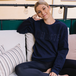 Namaste embroidered sweatshirt Navy Blue // Navy Blue