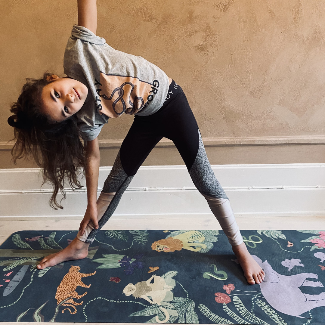 Kids Yoga Mat by Karin Lundström Design: Green Forest – Grounded