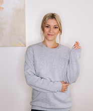Load image into Gallery viewer, Namaste embroidered sweatshirt Grey // Grey